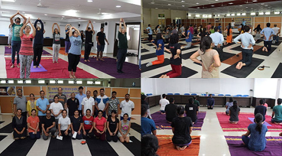 IIM Indore Celebrated Fourth International Day of Yoga 2018