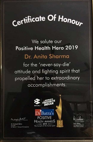 Citation FPM Anita Sharma Award Dr. Batras