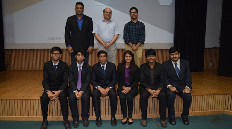 The Industry Interaction Cell, with Mr. Vidmay Naini, Prof. Rishikesha T Krishnan, Mr. Abhishek Tripathi.