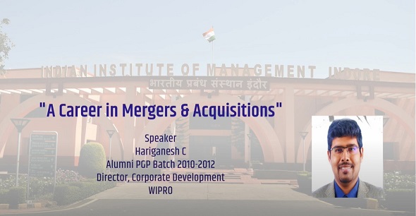 Wisdom-प्रज्ञा Talk 22: Mr. Hariganesh C (PGP 2010-2012), Director, Corporate Development, Wipro (Talk #22)