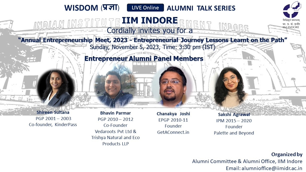 Annual Entrepreneurship Meet | Panel Discussion | Entrepreneur Alumni | Wisdom - प्रज्ञा (Talk # 27)