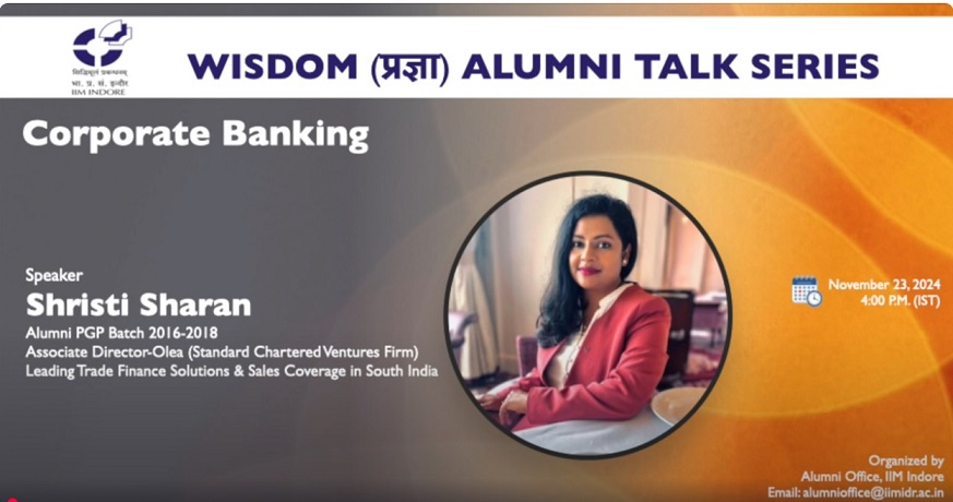 Wisdom-प्रज्ञा Talk 34: Shristi Sharan (PGP 2016-18), Associate Director - Olea  (Talk#34)