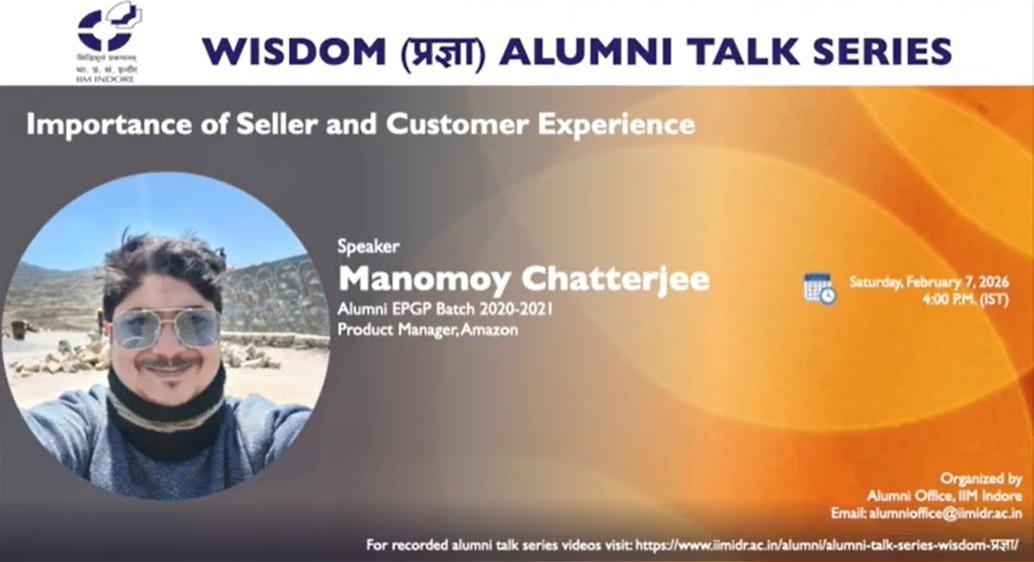 Wisdom-प्रज्ञा Talk 58: Manomoy Chatterjee (EPGP 2020-2021), Product Manager, Amazon